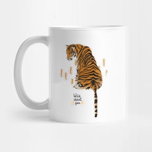 Tiger Print Big Cats Watercolour Mug